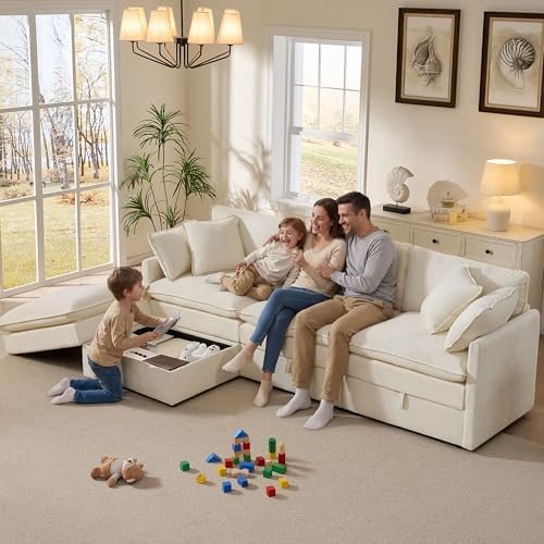 Ihanherry 103" Modular Cloud Sectional with Storage