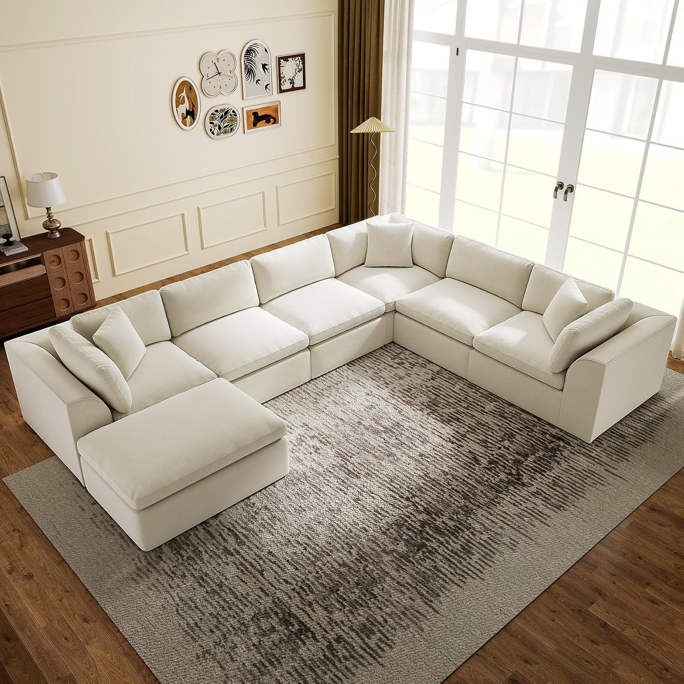 Lanonuvia 137" 7-Seat Boneless Modular Sectional