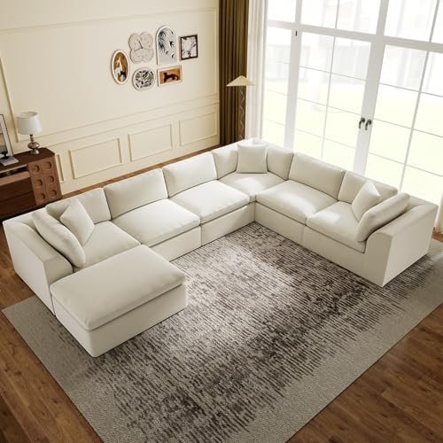 Lanonuvia 137" 7-Seat Boneless Modular Sectional