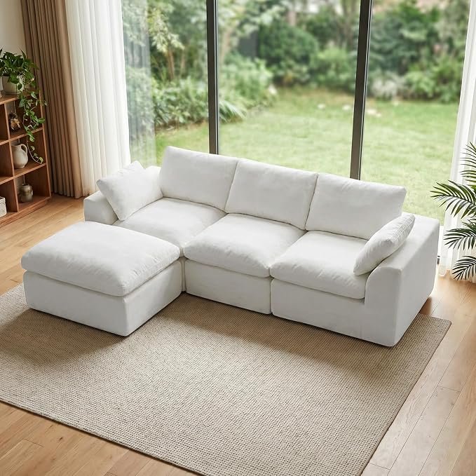 LEELOOMOO 108" Boneless Cloud Modular Sectional