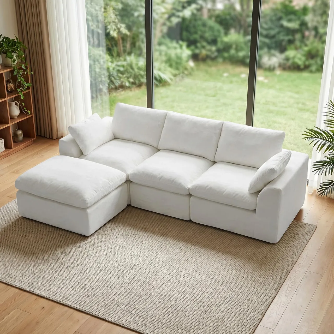 LEELOOMOO 108" Boneless Cloud Modular Sectional