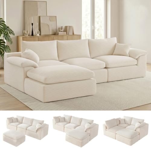 Reedvales 105" Boneless Cloud Modular Sectional