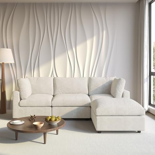 WJShome 101" Convertible L-Shape Cloud Sectional