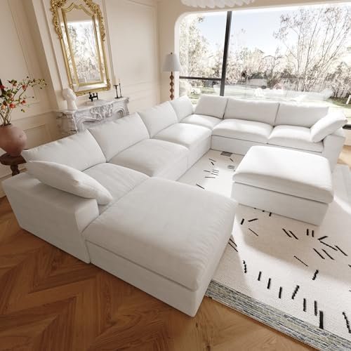 WJShome 160" 8-Seat Down-Filled Modular Sectional