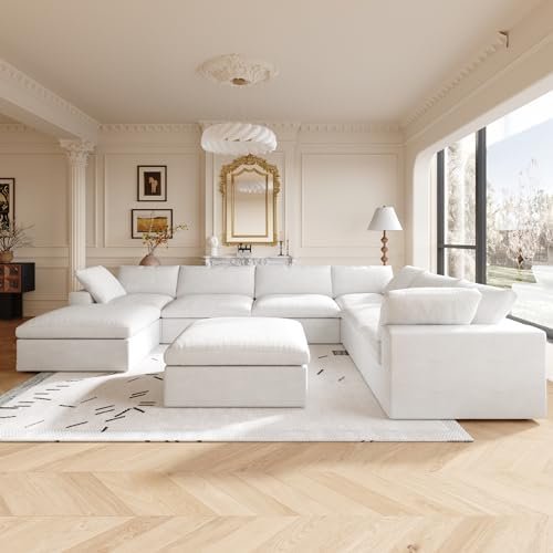 WJShome 160" 8-Seat Down-Filled Modular Sectional