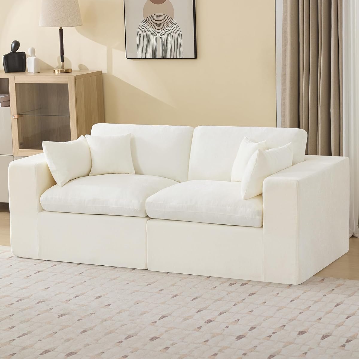 WUTUTUEE 83" Cloud Boneless Modular Sofa (2-Seat)